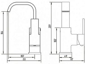 Смеситель для биде Migliore Kvant ML.KVT-2724 купить в интернет-магазине сантехники Sanbest